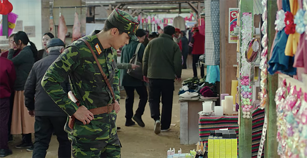 Captain Ri cluelessly shopping in the market Captain Ri cluelessly shopping in the market